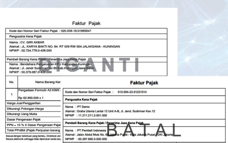 Perbedaan Faktur Pajak Batal Dan Pengganti Laporpajak